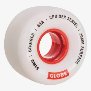 Sale Bruiser Cruiser - White/Red - Skateboard Wheel 58mm Wheels | Components